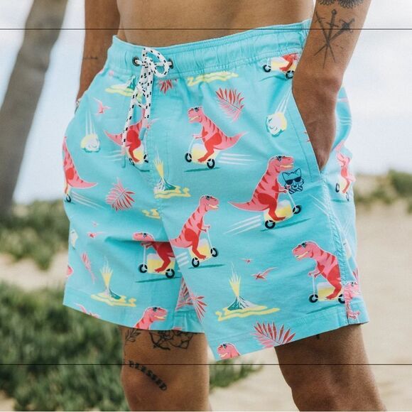 PARTY PANTS Cooler Dino Short NWT Swim Trunk - Picture 1 of 10